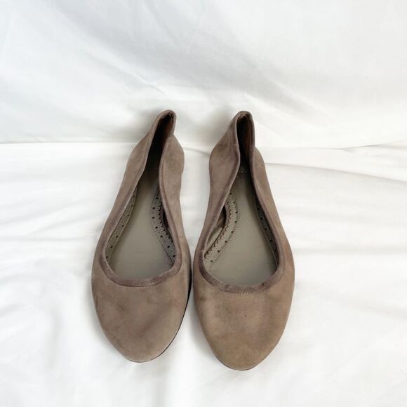 Brooks Brothers Brown Suade Flats Size 7 - Picture 1 of 5